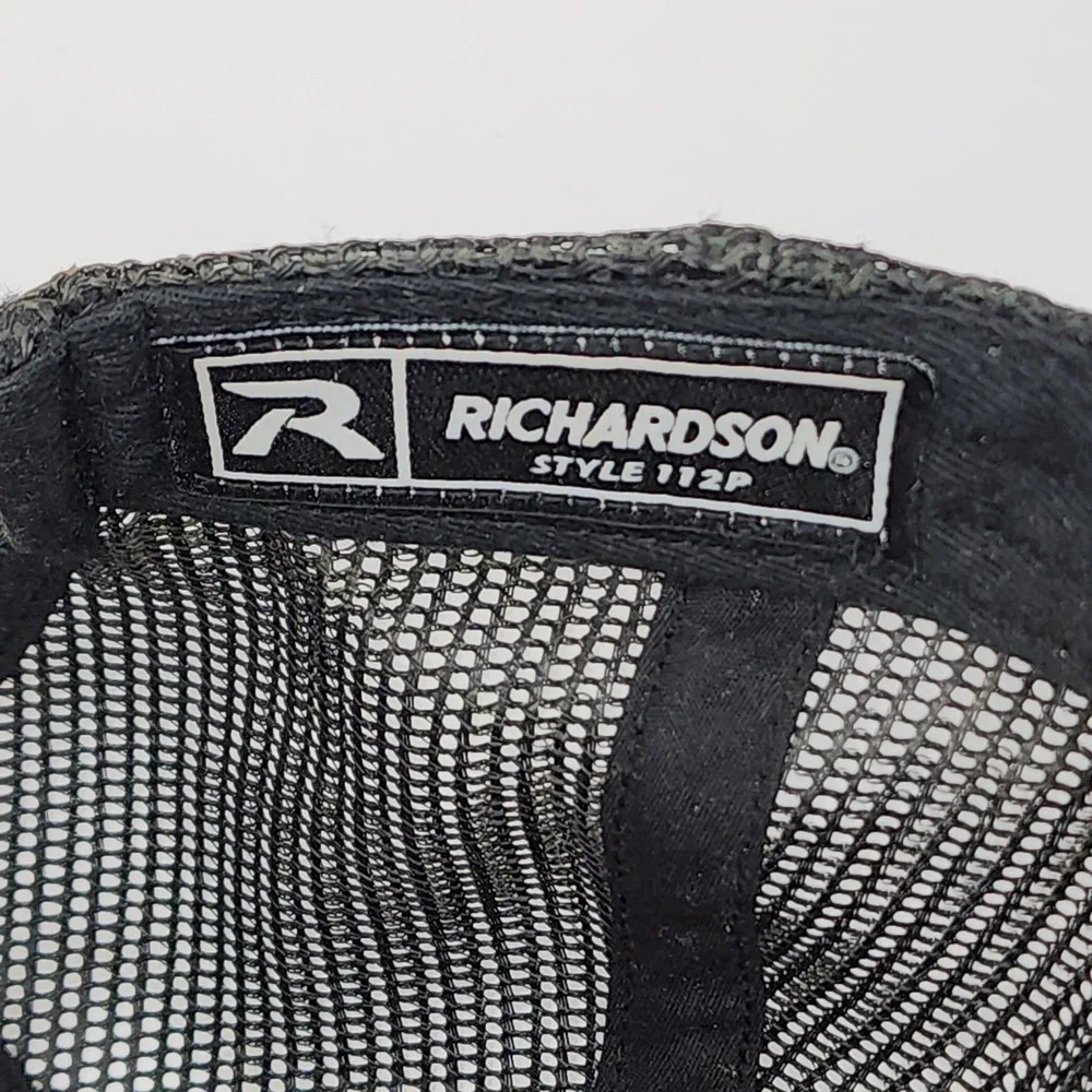 Minn Kota Richardson 112P‎ Trucker Hat Mens Black Camo Mesh Snapback Fishing Cap